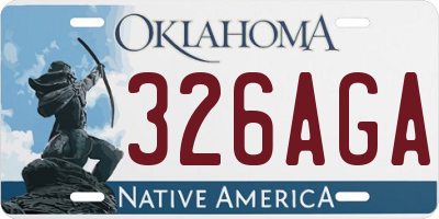 OK license plate 326AGA