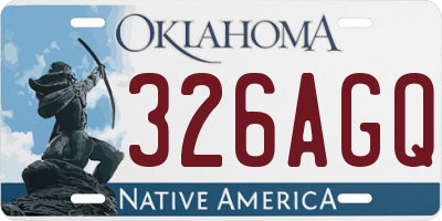 OK license plate 326AGQ