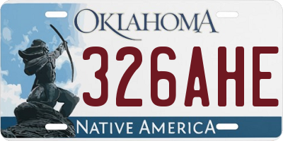 OK license plate 326AHE