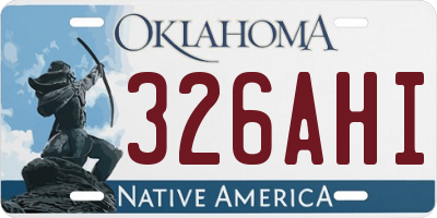 OK license plate 326AHI