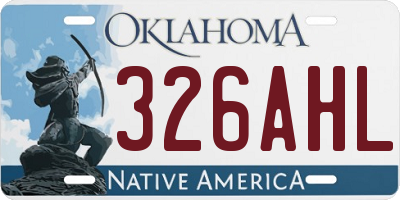 OK license plate 326AHL