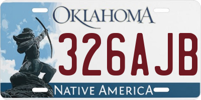 OK license plate 326AJB