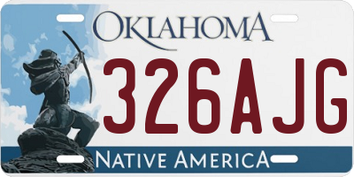 OK license plate 326AJG