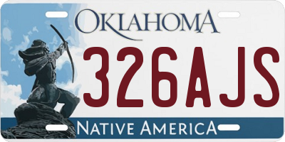 OK license plate 326AJS