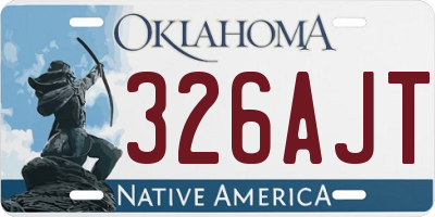 OK license plate 326AJT