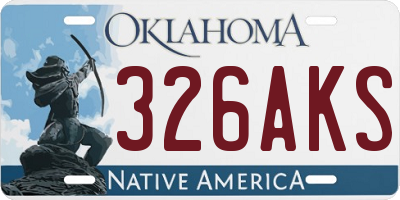 OK license plate 326AKS