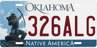 OK license plate 326ALG