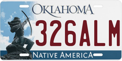 OK license plate 326ALM