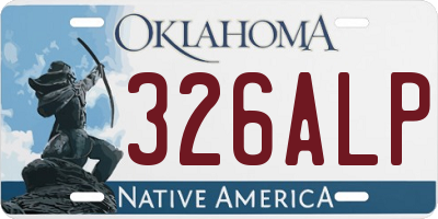 OK license plate 326ALP