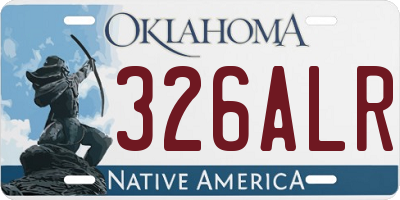OK license plate 326ALR