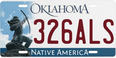 OK license plate 326ALS