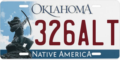 OK license plate 326ALT