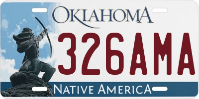 OK license plate 326AMA