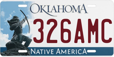 OK license plate 326AMC