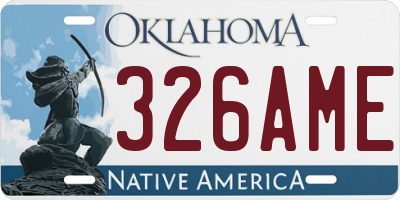 OK license plate 326AME
