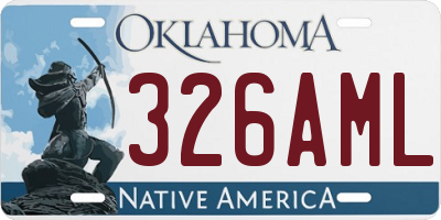 OK license plate 326AML