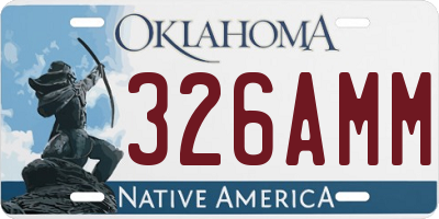 OK license plate 326AMM