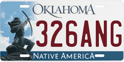 OK license plate 326ANG