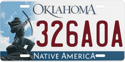 OK license plate 326AOA