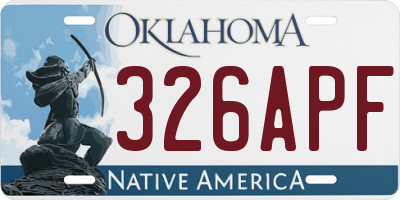 OK license plate 326APF