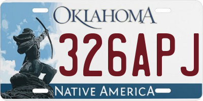 OK license plate 326APJ