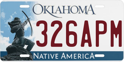 OK license plate 326APM