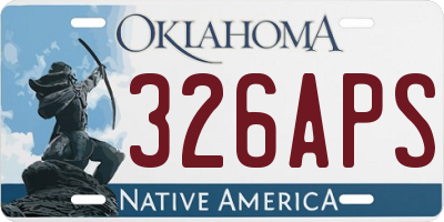 OK license plate 326APS
