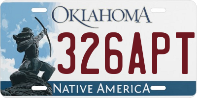 OK license plate 326APT