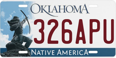 OK license plate 326APU