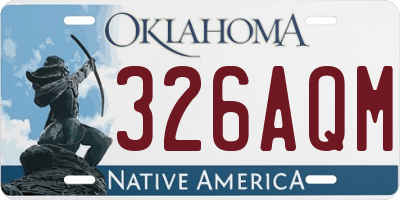 OK license plate 326AQM