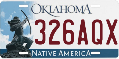OK license plate 326AQX