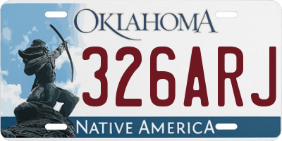 OK license plate 326ARJ