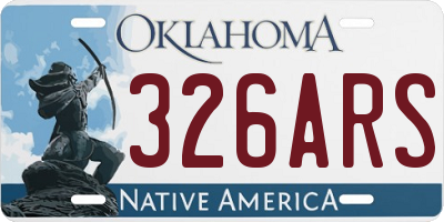 OK license plate 326ARS