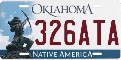 OK license plate 326ATA
