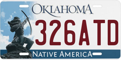 OK license plate 326ATD