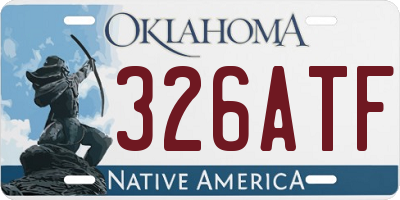 OK license plate 326ATF