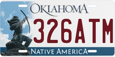 OK license plate 326ATM