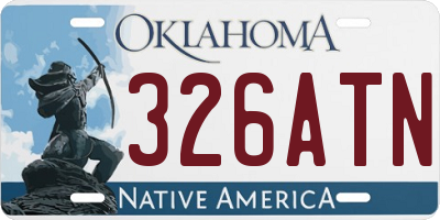 OK license plate 326ATN