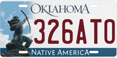 OK license plate 326ATO