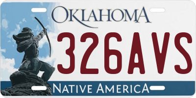 OK license plate 326AVS