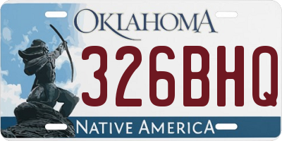 OK license plate 326BHQ