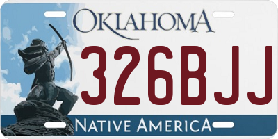 OK license plate 326BJJ