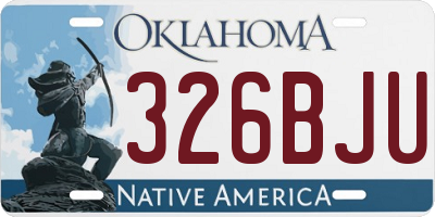 OK license plate 326BJU