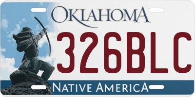 OK license plate 326BLC