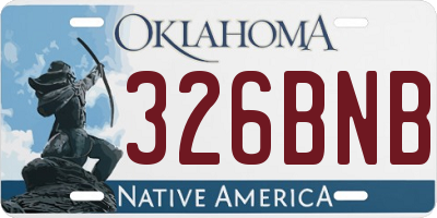 OK license plate 326BNB