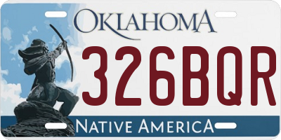 OK license plate 326BQR