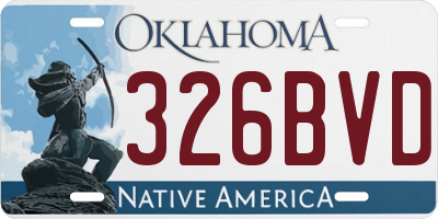 OK license plate 326BVD