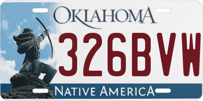 OK license plate 326BVW