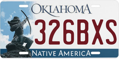 OK license plate 326BXS