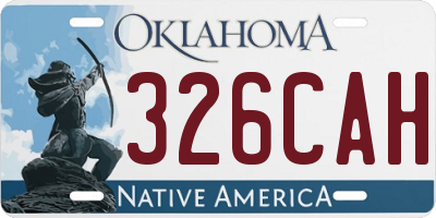 OK license plate 326CAH